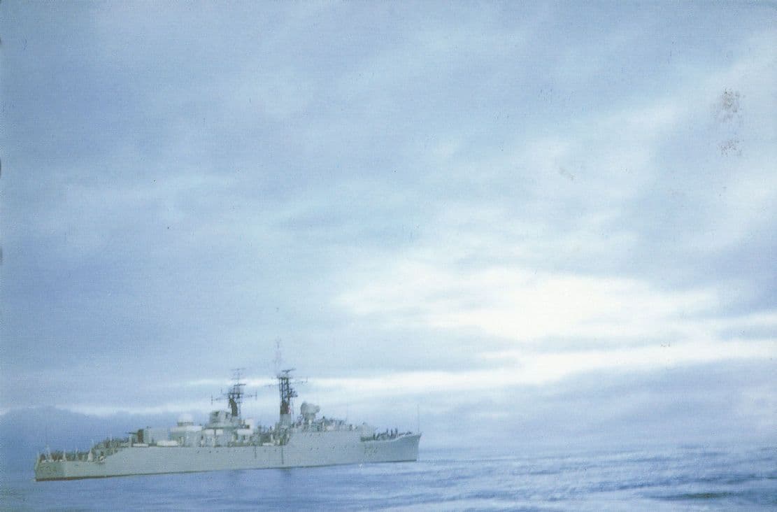 HMS Puma Ship At Tristan Da Cunha Kodak Photo Postcard