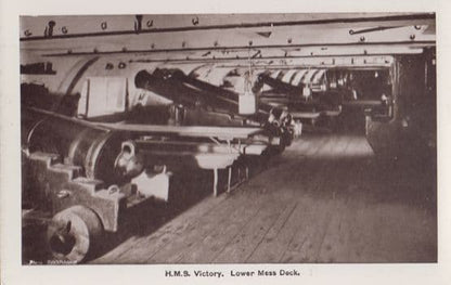 HMS Victory Lower Mess Dock Nelsons Cabin Guns Crew 4x Ship Military Postcard s