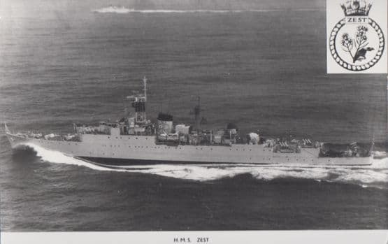 HMS Zest Navy Military War Ship Vintage Plain Back Postcard Old Photo