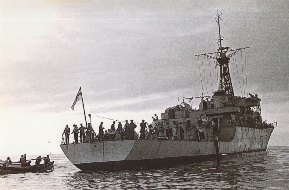 HMSAS Natal at Tristan Da Cunha Archbishop Of Capetown Ship Postcard