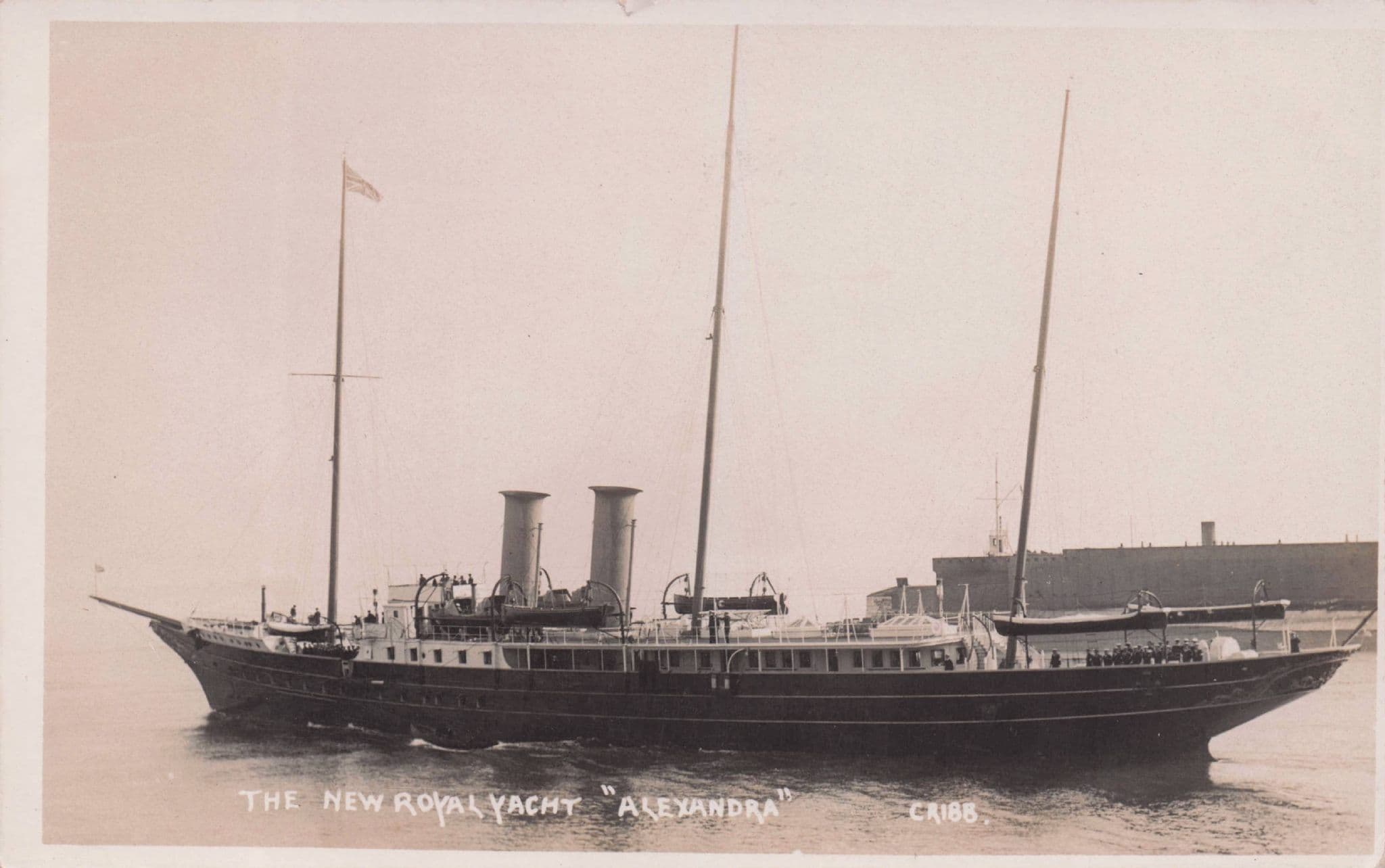 HMY Alexandra Royal Yacht Antique Ship Rare Real Photo Postcard