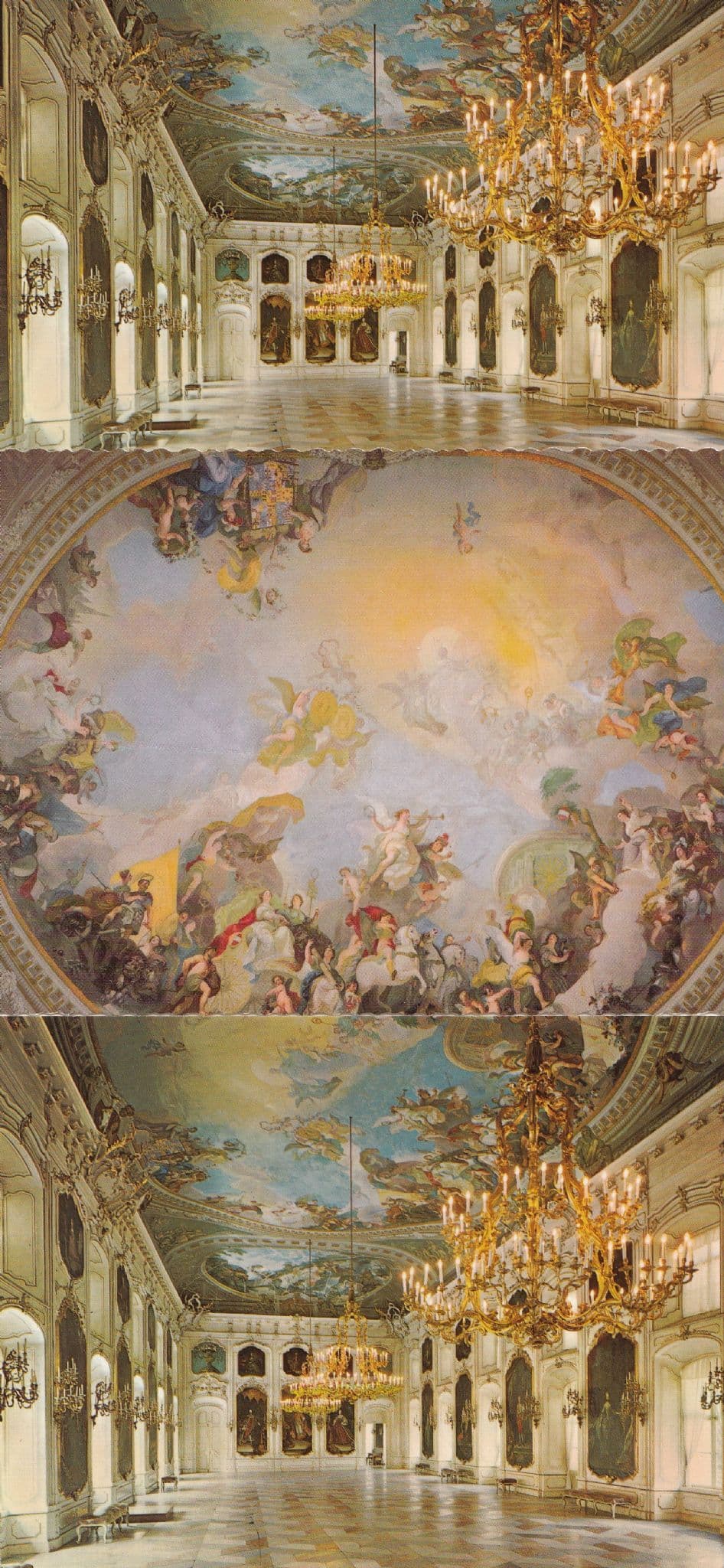 Hofburg Innsbruck Giants Hall Franz Maulparish Austrian Architecture 3x Postcard s