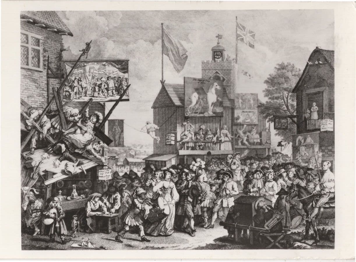 Hogarth Southwark Fair VA& Museum Real Photo Painting Postcard