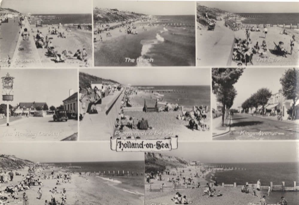 Holland On Sea Essex Roaring Donkey Pub 8 Views RPC Postcard