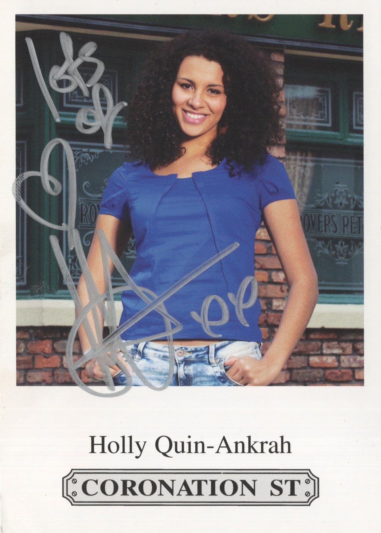 Holly Quin-Ankrah Coronation Street Hand Signed Cast Card Photo