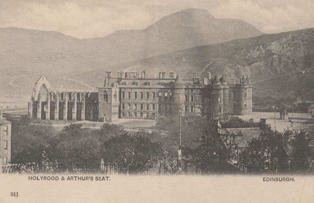 Hollywood & King Arthur's Seat Edinburgh Old Postcard
