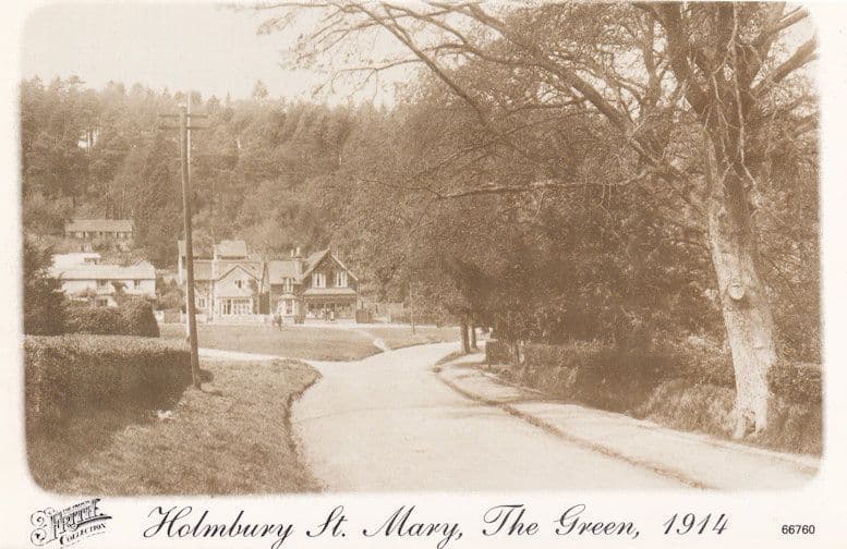 Holmbury St Mary Surrey in WW1 1914 Postcard