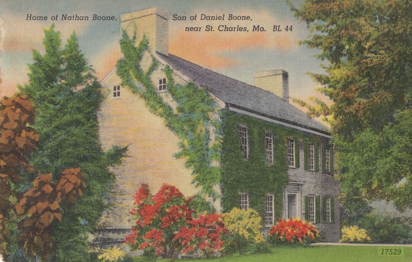 Home Of Nathan Boone Son Of Daniel Kentucky Explorer Old Postcard