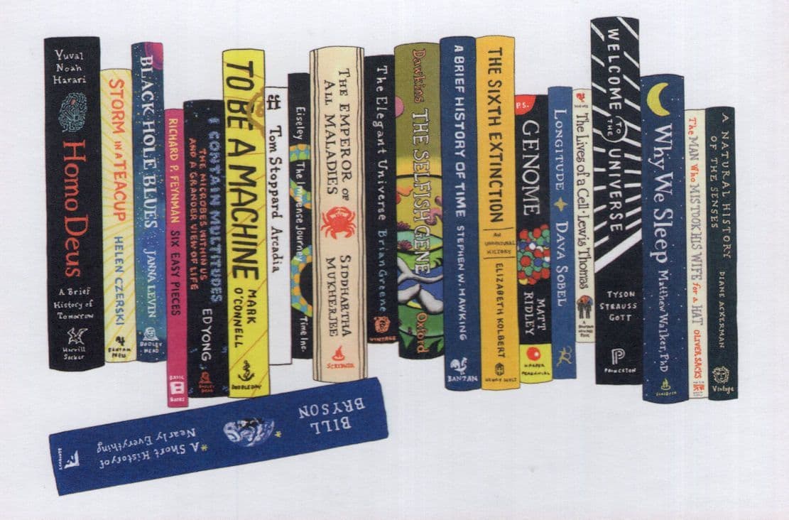 Homo Deus Longitude Gerome Bookshelf Universe Book Art Postcard