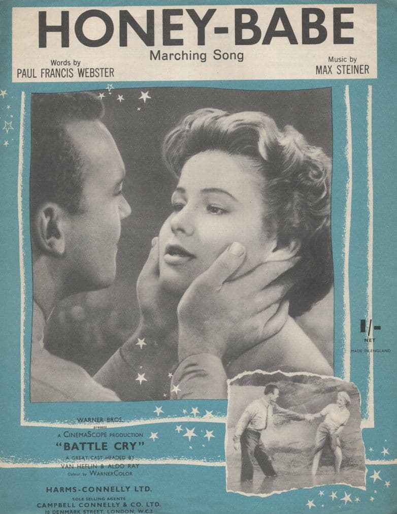 Honey Babe Battle Cry Film 1950s Sheet Music