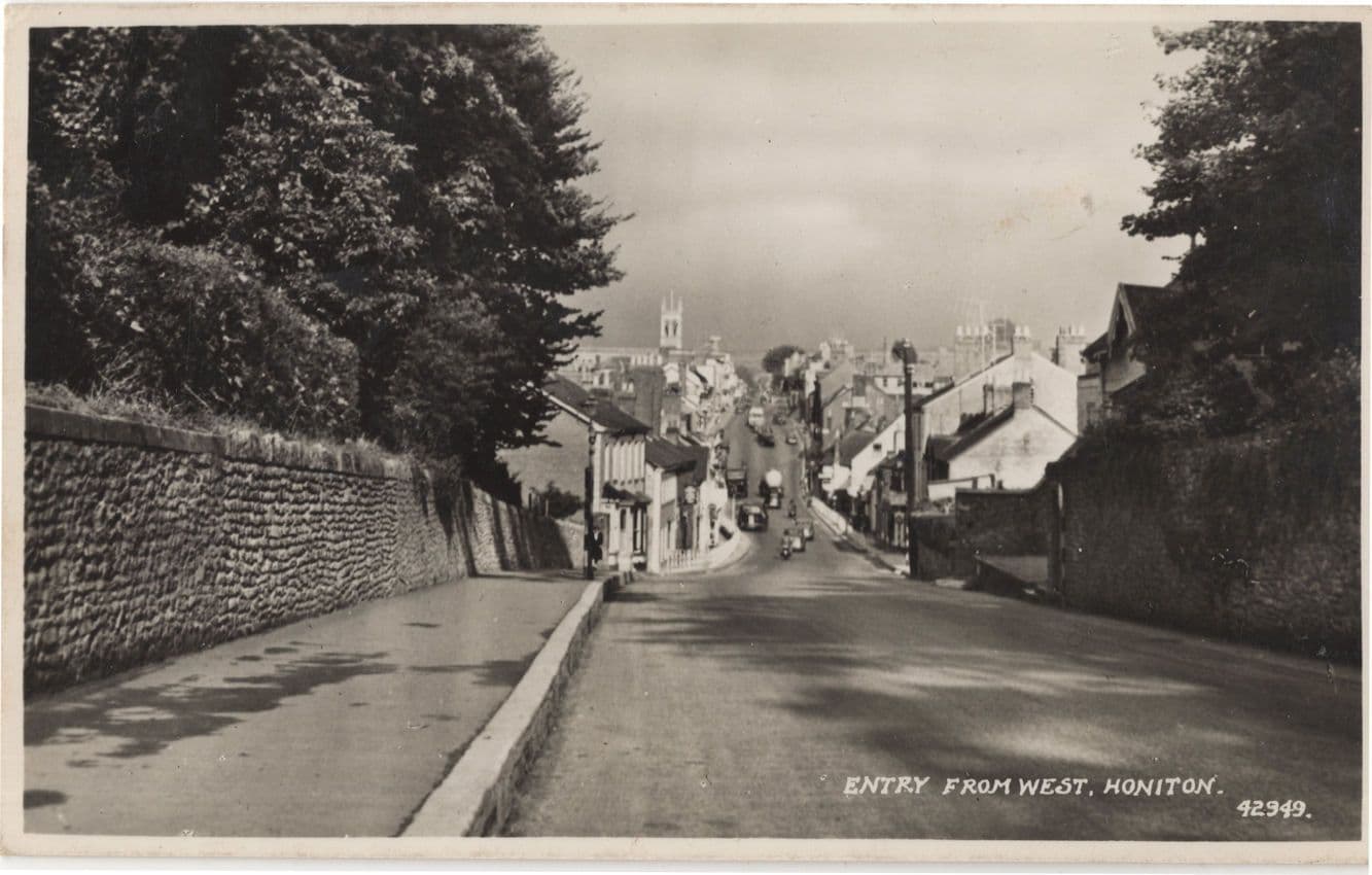 Honiton Entry From West 1950s Real Photo Devon Postcard