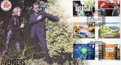 Honor Blackman Patrick Macnee The Avengers LTD TO 100 Hand Signed FDC