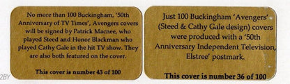 Honor Blackman Patrick Macnee The Avengers LTD TO 100 Hand Signed FDC