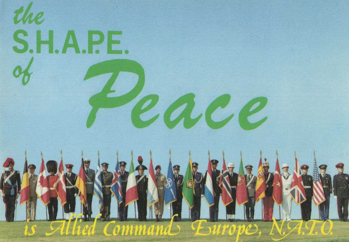 Honour Guard The Shape Of Peace Europe Nato Military Postcard