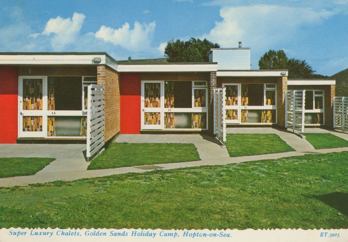 Hopton On Sea Norfolk 1970s Holiday Chalets Camp Postcard