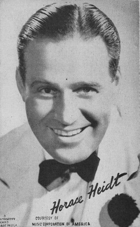 Horace Heidt Jazz Big Band Printed Signed Autograph Old Postcard