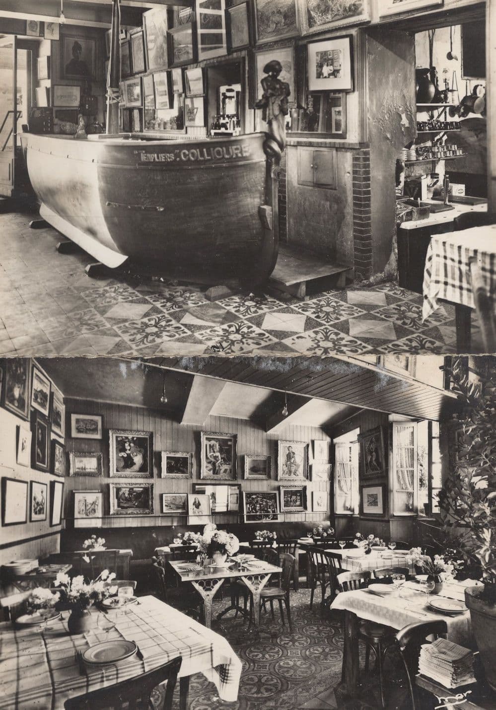 Hostellerie Des Templiers Hotel Collioure 2x Old Postcard s