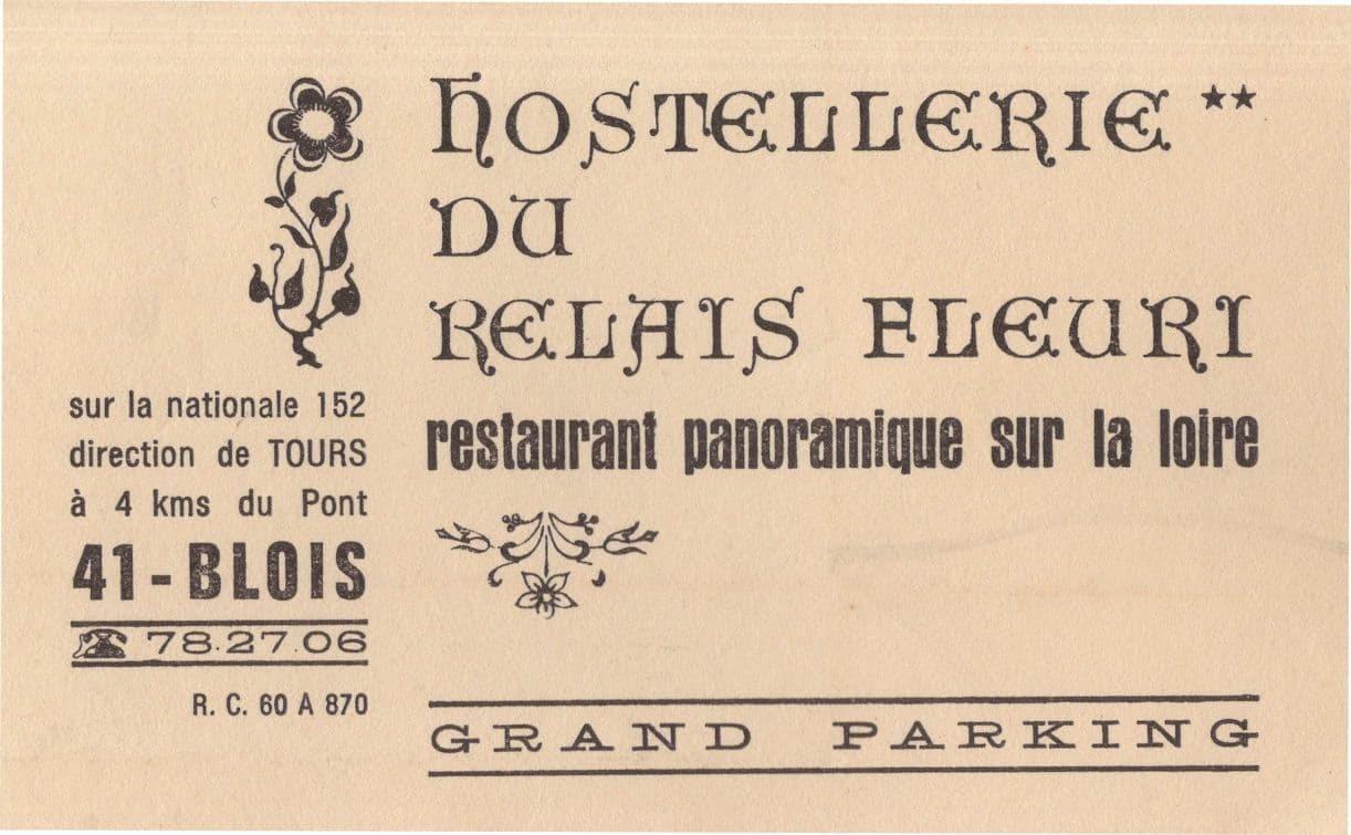 Hostellerie Du Relais Fleuri French Pont Old Car Park Ticket Postcard
