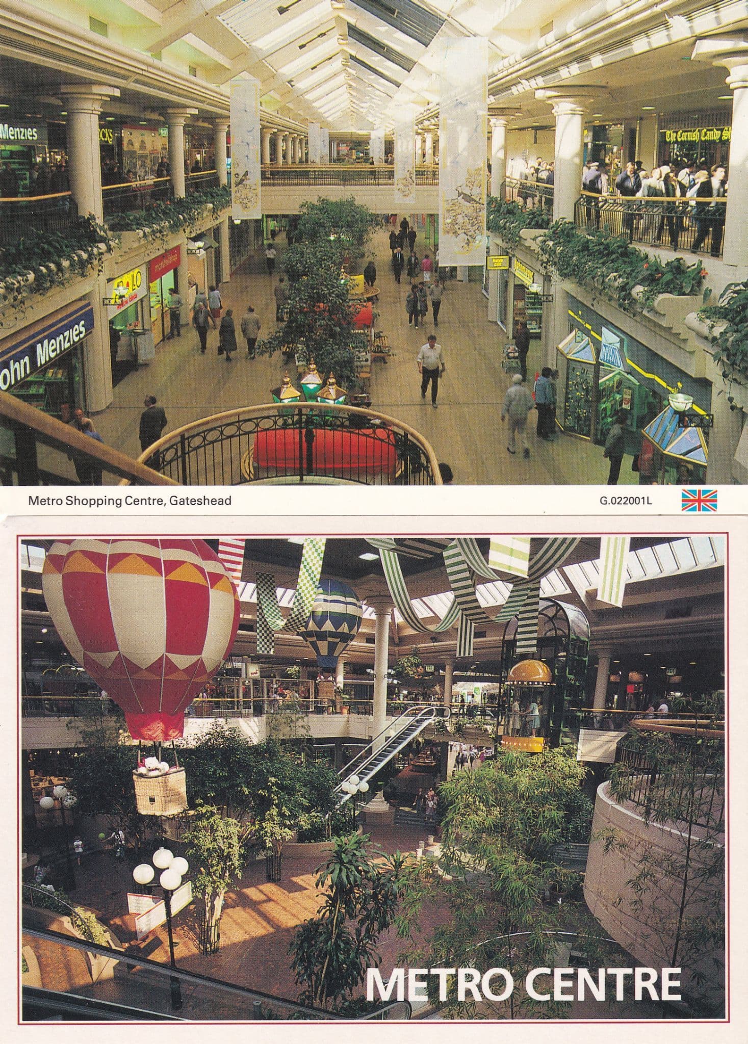 Hot Air Balloon at the Metro Centre Gateshead 2x Postcard s