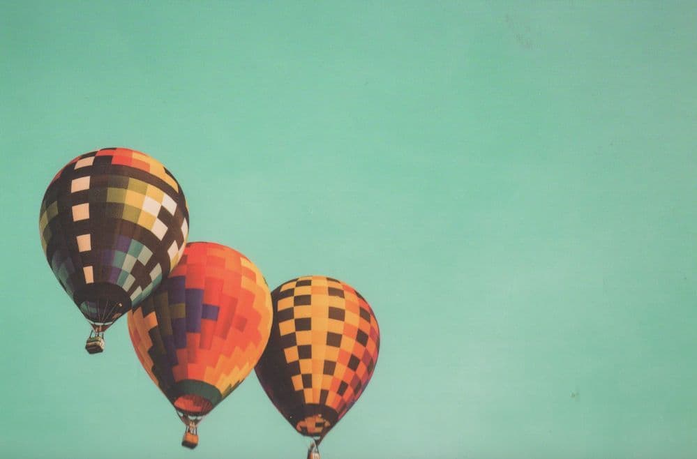 Hot Air Balloons As Digital Break Up Display German Postcard