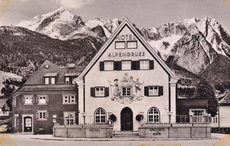 Hotel Alpengruss Garmisch Partenkirchen Switzerland Postcard
