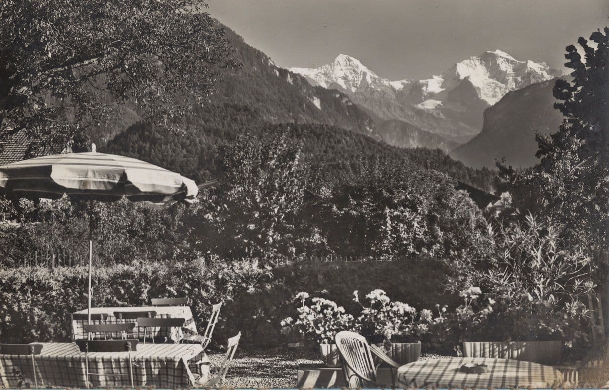 Hotel Beausite Interlaken Switzerland Real Photo Postcard