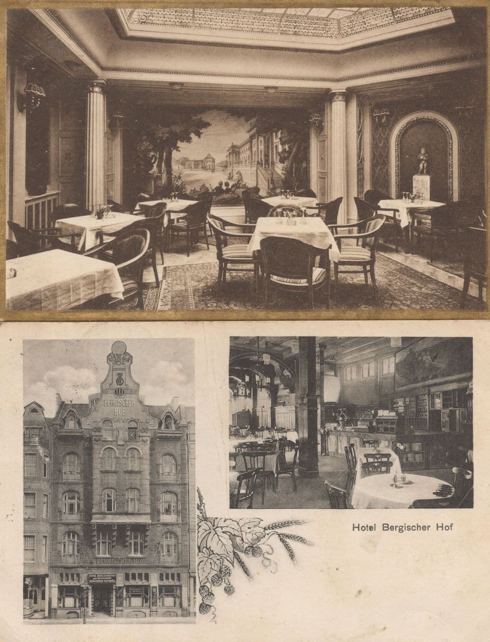 Hotel Bergischer 2x Antique German Postcard s