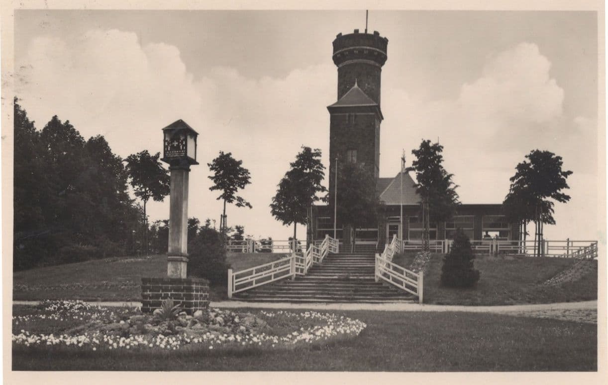 Hotel Bismarckturm Lutjenburg Vintage German Postcard