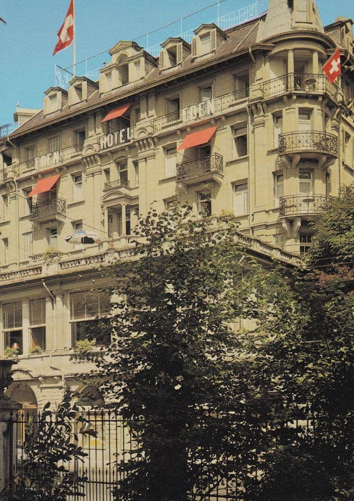 Hotel Eden Luzern Switzerland Postcard