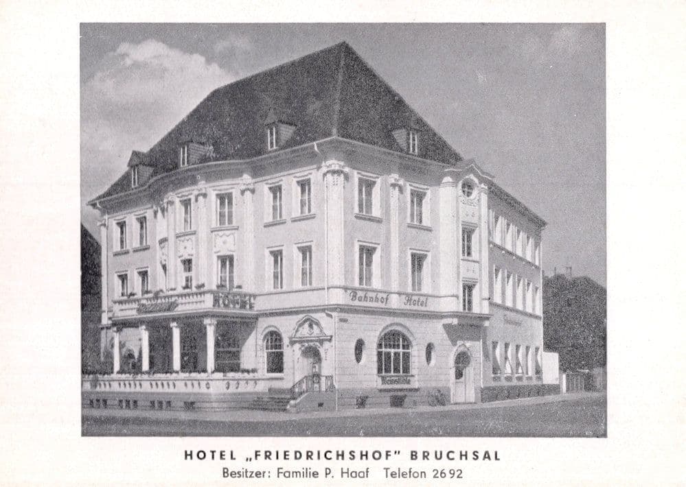 Hotel Friedrichshof Bruschal Vintage Baden-WÔøΩrttemberg Germany Postcard