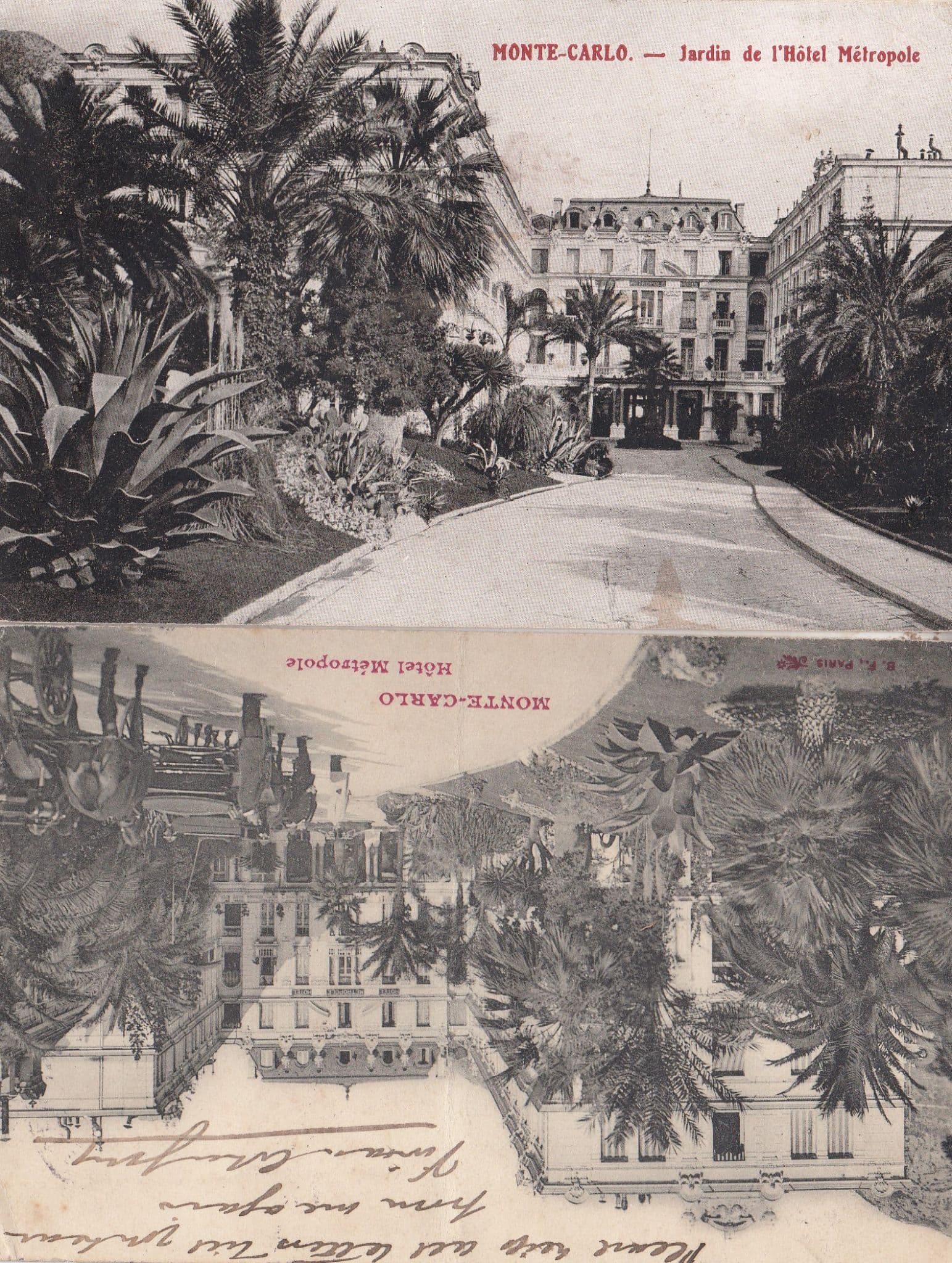 Hotel Metropole Monte Carlo 2x Old Postcard s