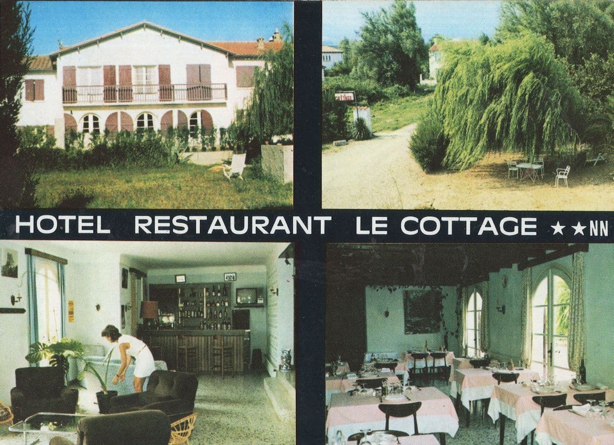 Hotel Restaurant Le Cottage Argeles Sur Mer French 1980s Postcard