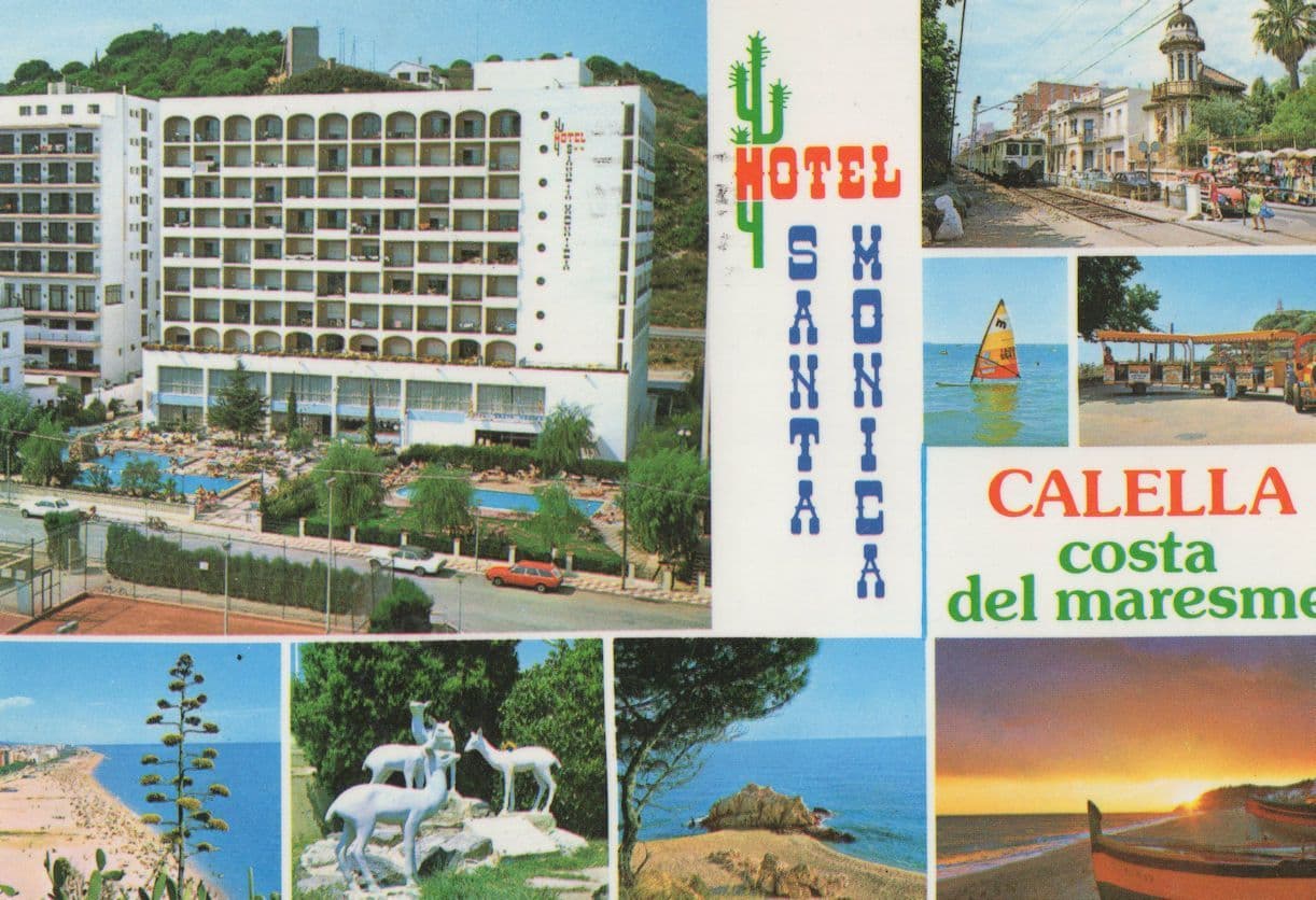 Hotel Santa Monica Calella Barcelona Spain Postcard