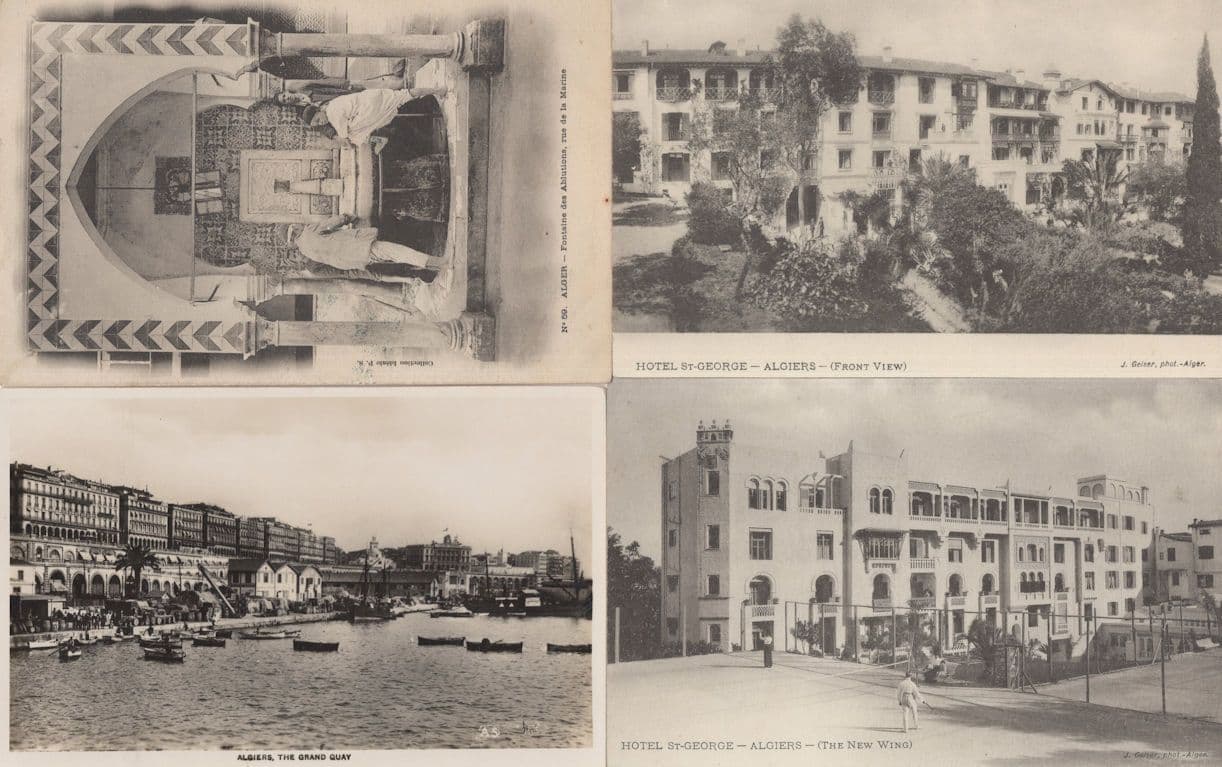 Hotel St George Algiers 4x Old Postcard s