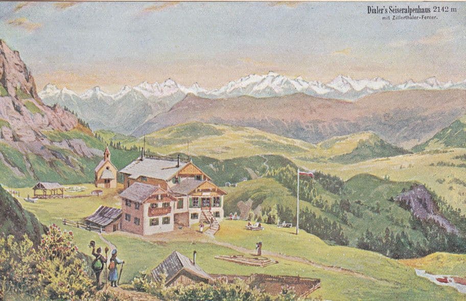 Hotten Gebuhr Dialers Seiseralpenhaus Rodella Haus Austria Postcard