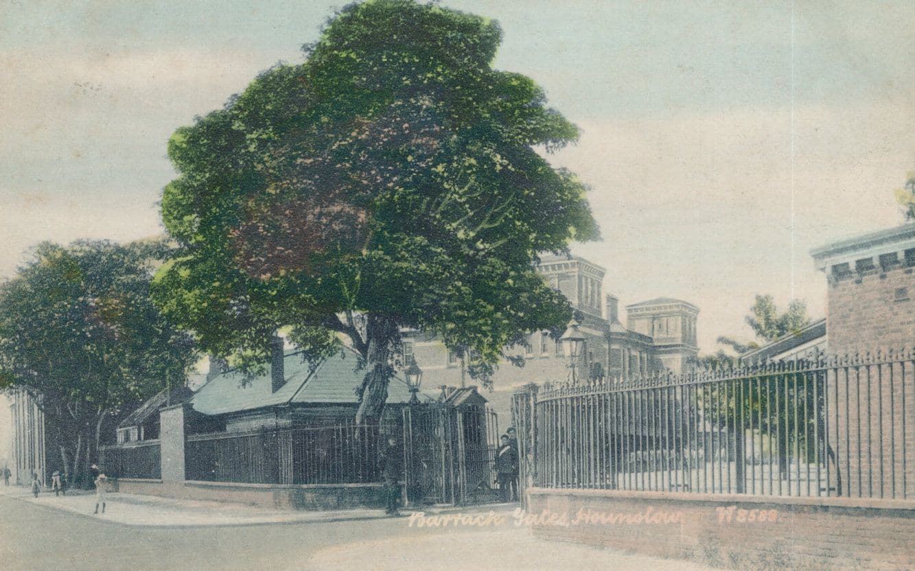 Hounslow Military Barracks Guard On Duty Antique 1906 Postcard