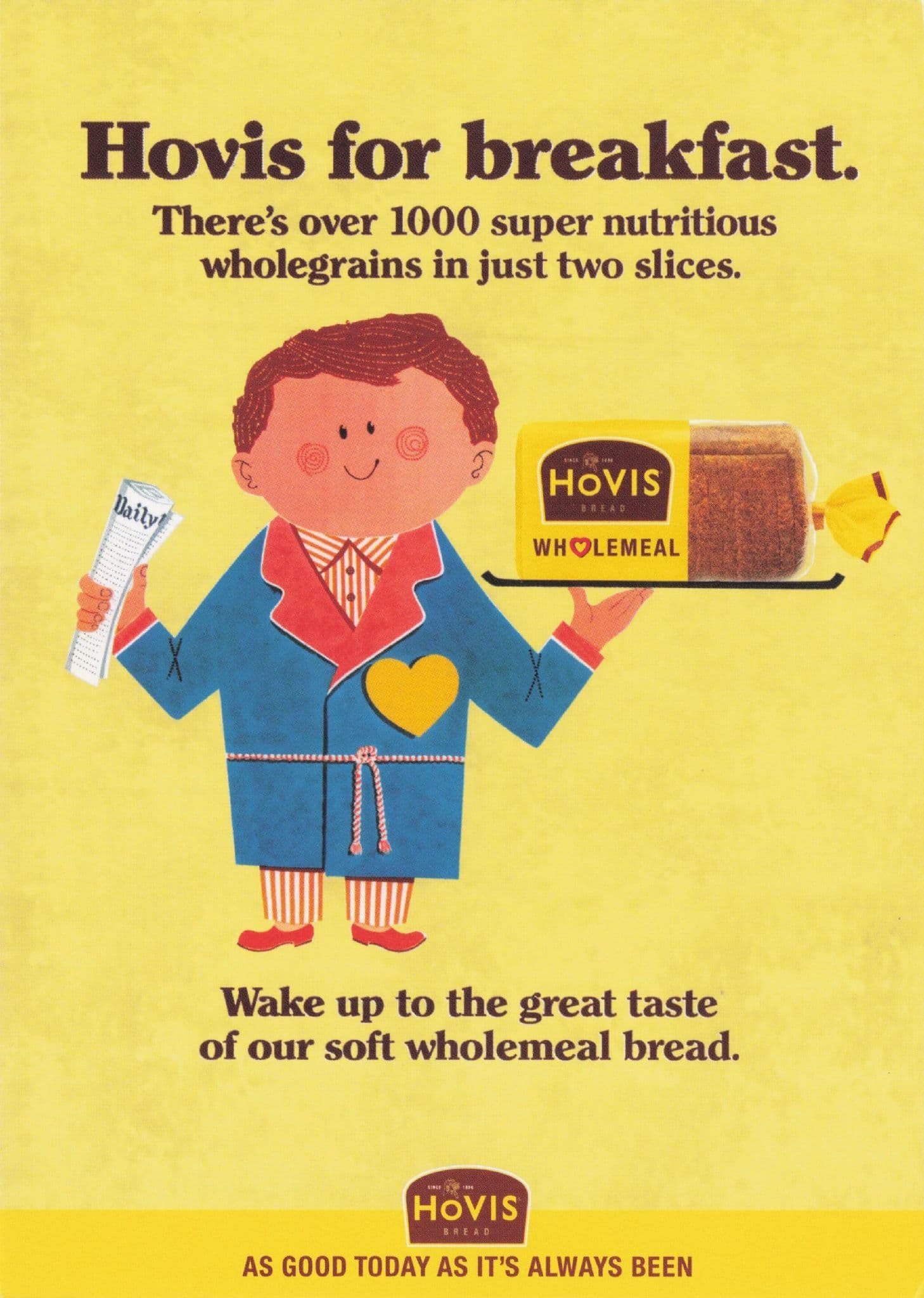 Hovis Bread For Breakfast Advertising Postcard