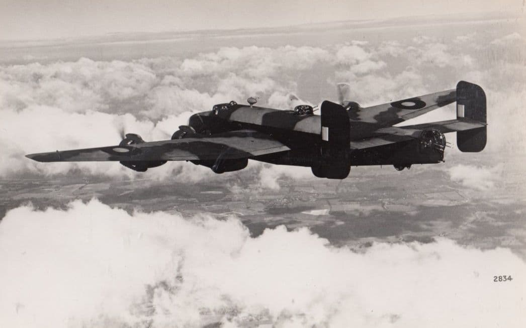 HP Handley Page Halifax III 3 Plane Liverpool Real Photo Aircraft Postcard