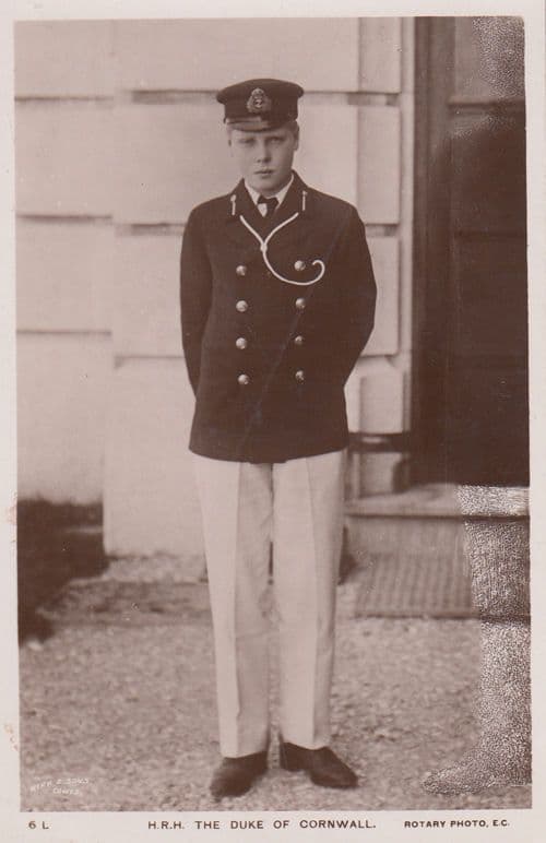 HRH The Royal Duke Of Cornwall Young Military Uniform Real Photo Postcard