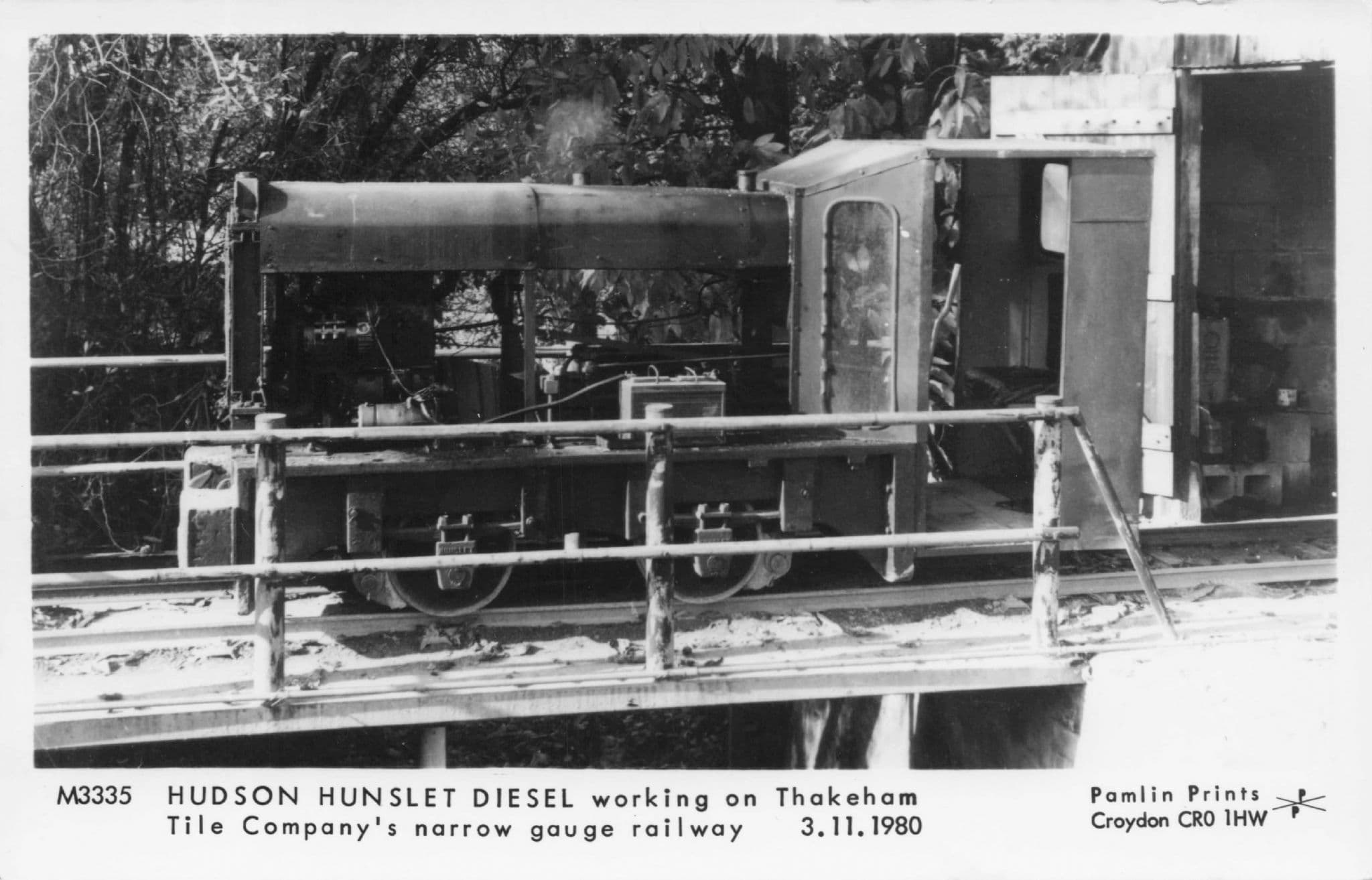 Hudson Hunslet Old Diesel Thakeham Station Pamlin Prints Railway RPC Postcard