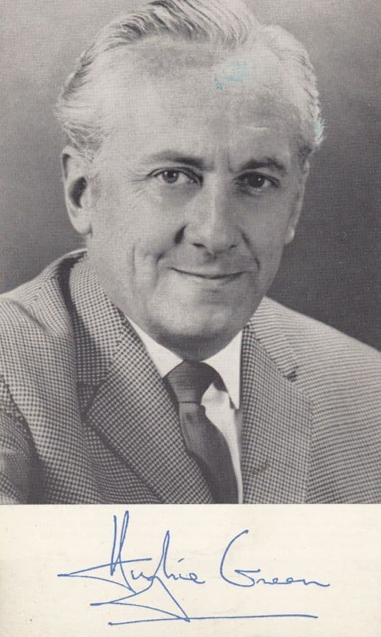 Hughie Green Opportunity Knocks at Croydon Surrey 1973 Hand Signed Event Photo