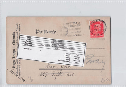 Hugo Truppel Wholesalers Natural Mineral Water Antique German Postcard