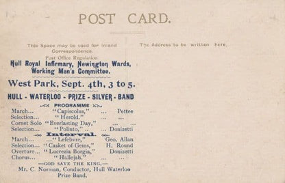 Hull Working Mens Committee at Infirmary Yorkshire Antique Advertising Postcard