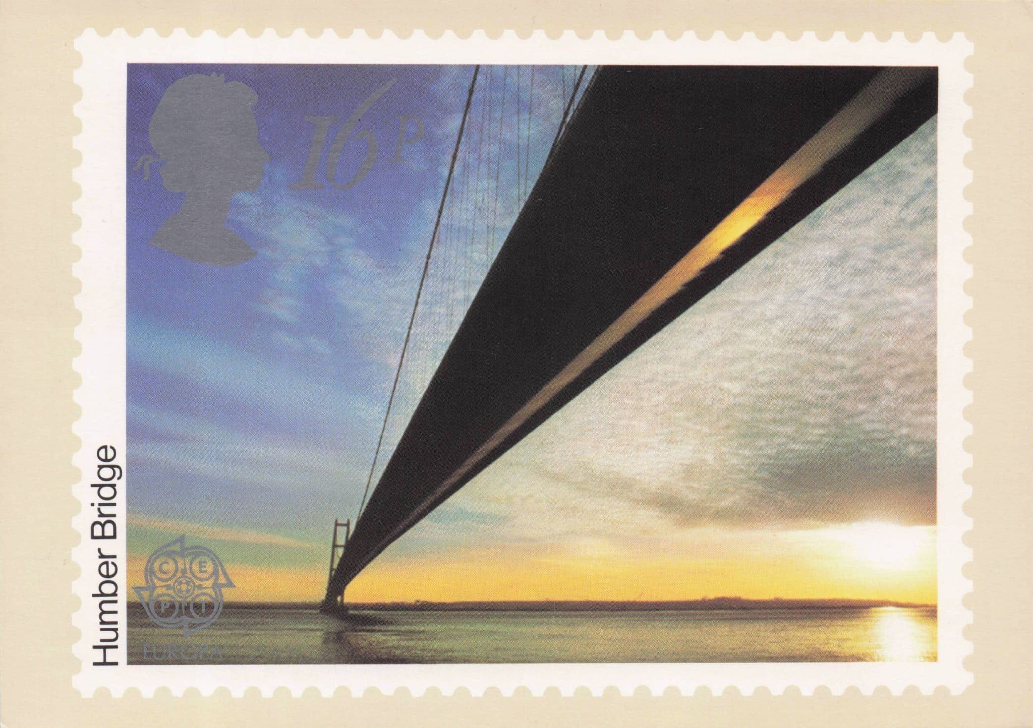 Humber Bridge Stunning Painting Engineering Royal Mail Limited Postcard