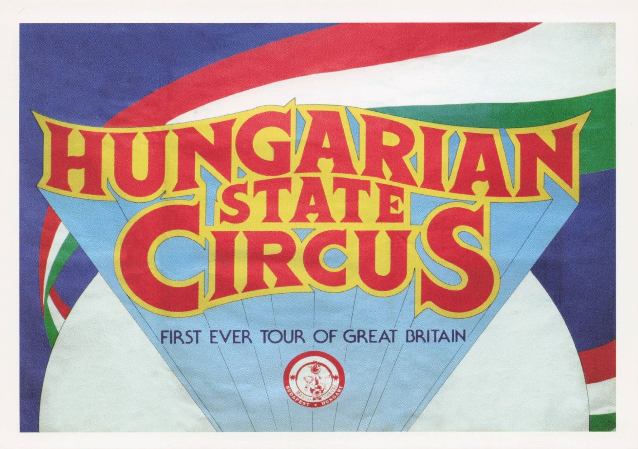 Hungarian State Circus First Great Britain Live Tour Poster Postcard