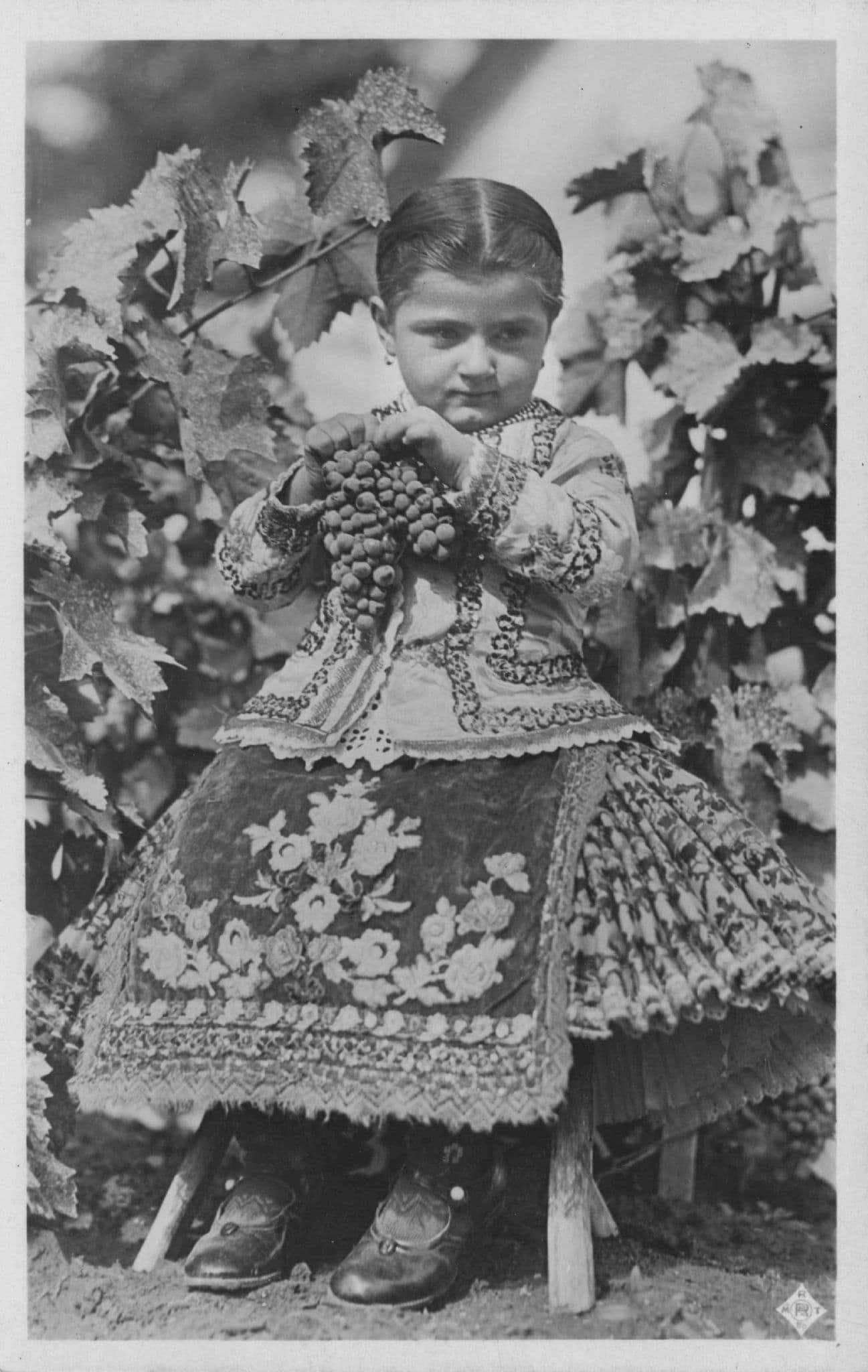 Hungary Children Young Girl Of Sio Costume RPC Old Postcard