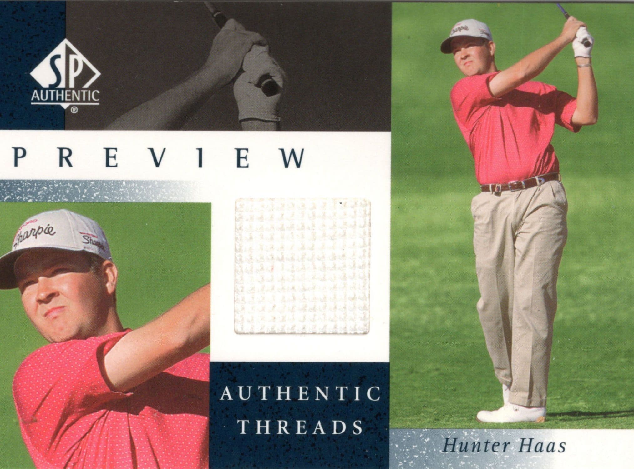 Hunter Haas Original Worn Shirt Golf Tour Rare Limited Threads Card