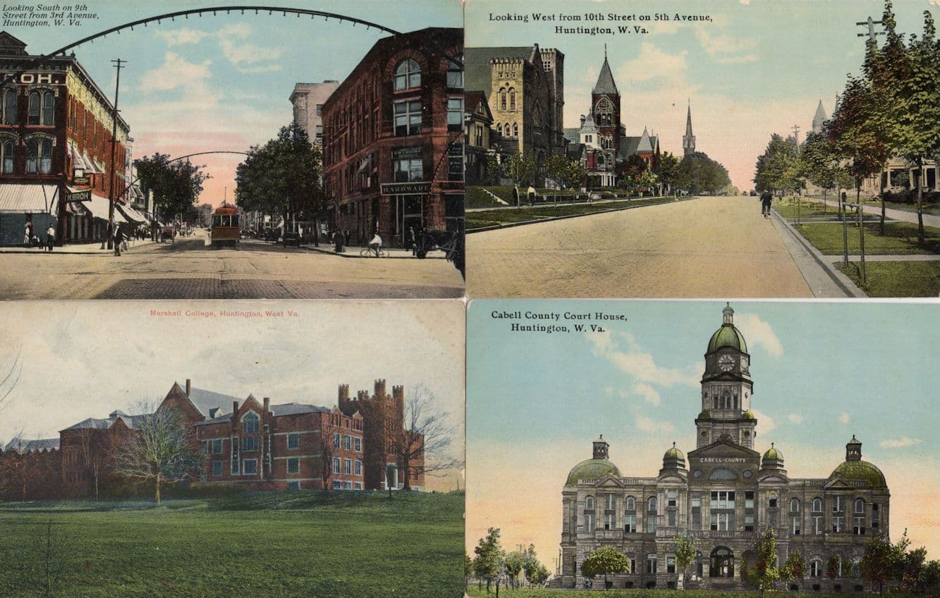Huntingdon 3rd Avenue 10th Street Court College Virginia USA 4x Postcard s