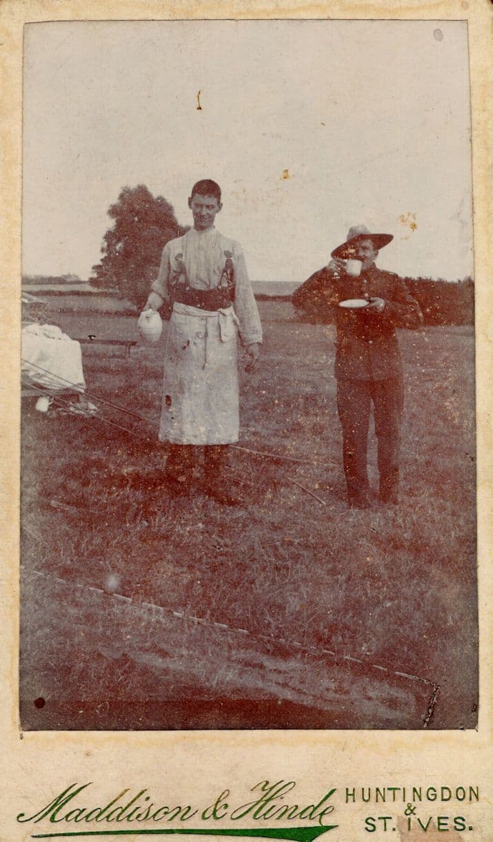 Huntingdon Cambridge 1901 Soldier Pilot Antique Cabinet Card