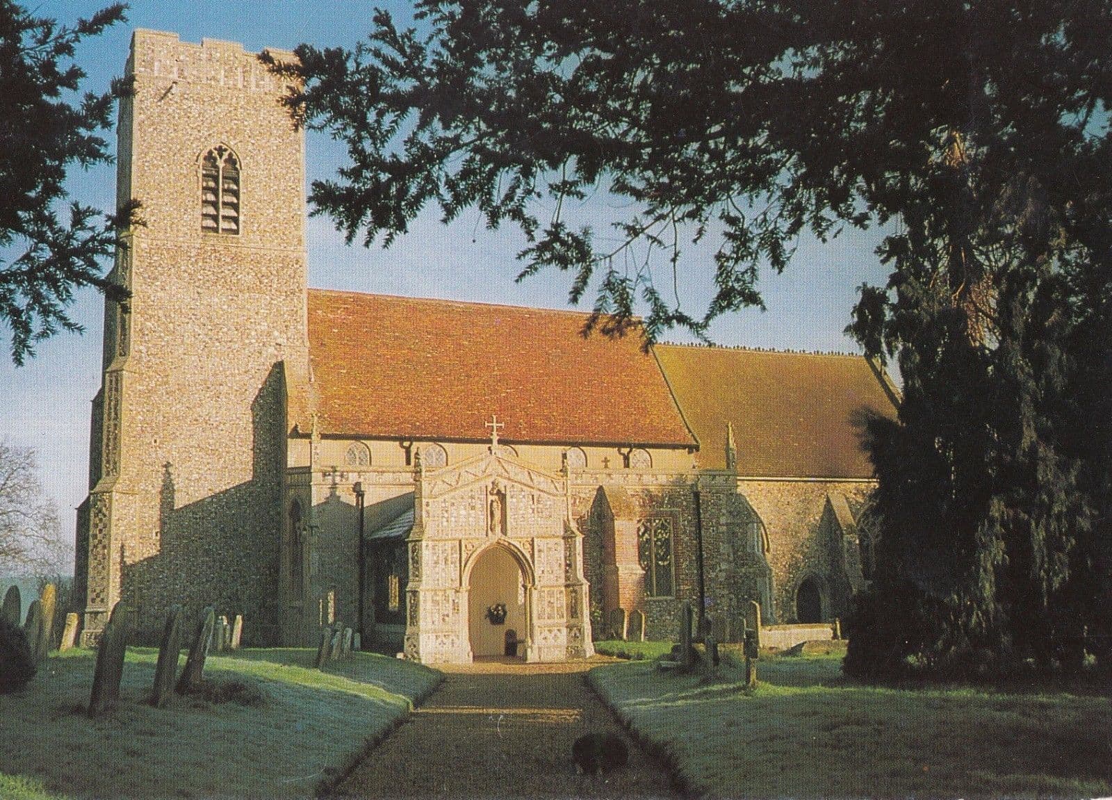 Huntingfield St Mary Suffolk Church Postcard